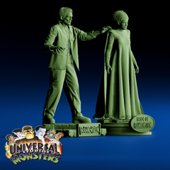 Frankenstein and His Bride | 2 Model Set | 3D Printer Model Files