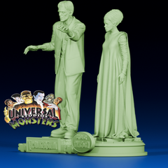 Frankenstein and His Bride | 2 Model Set | 3D Printer Model Files