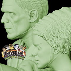 Frankenstein and His Bride | 2 Model Set | 3D Printer Model Files