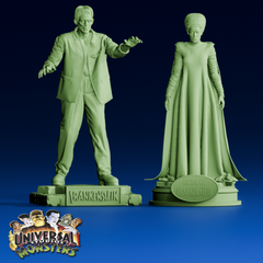 Frankenstein and His Bride | 2 Model Set | 3D Printer Model Files