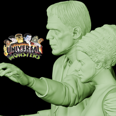 Frankenstein and His Bride | 2 Model Set | 3D Printer Model Files