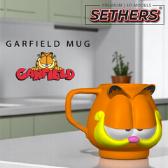 Garfield Mug | Best 3D Printing Model STL Files at Sethers