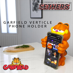 Garfield Vertical Phone Holder | Best 3D Printing Model STL Files