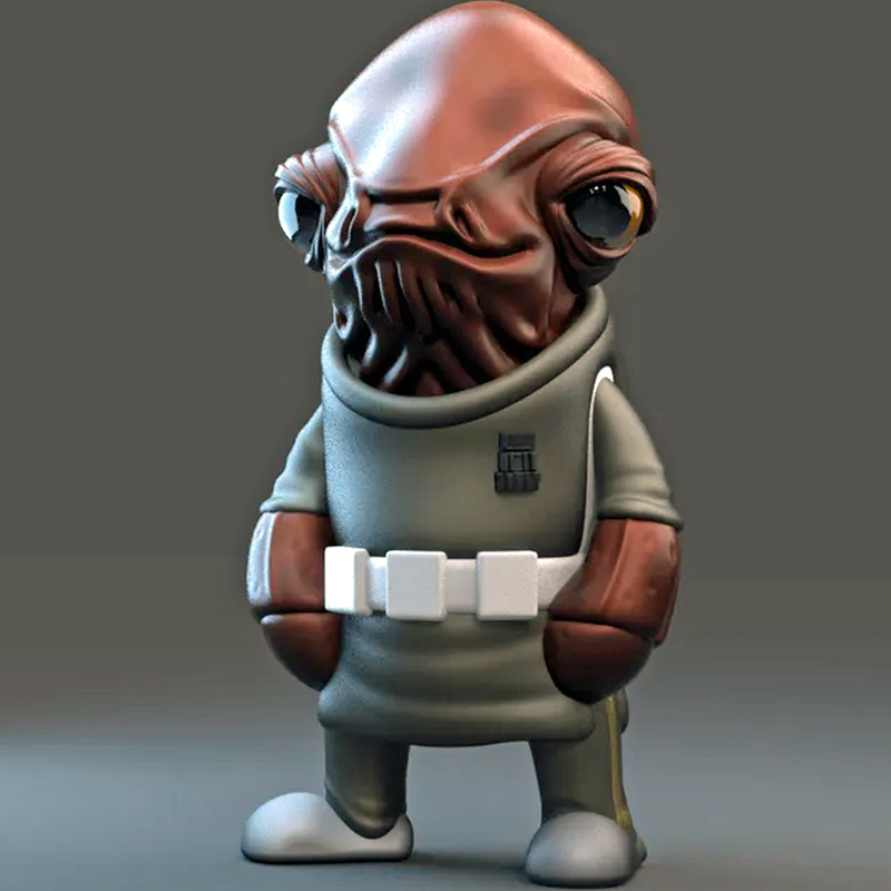 General Ackbar Mini Figure Star Wars | 3D Printer Model Files