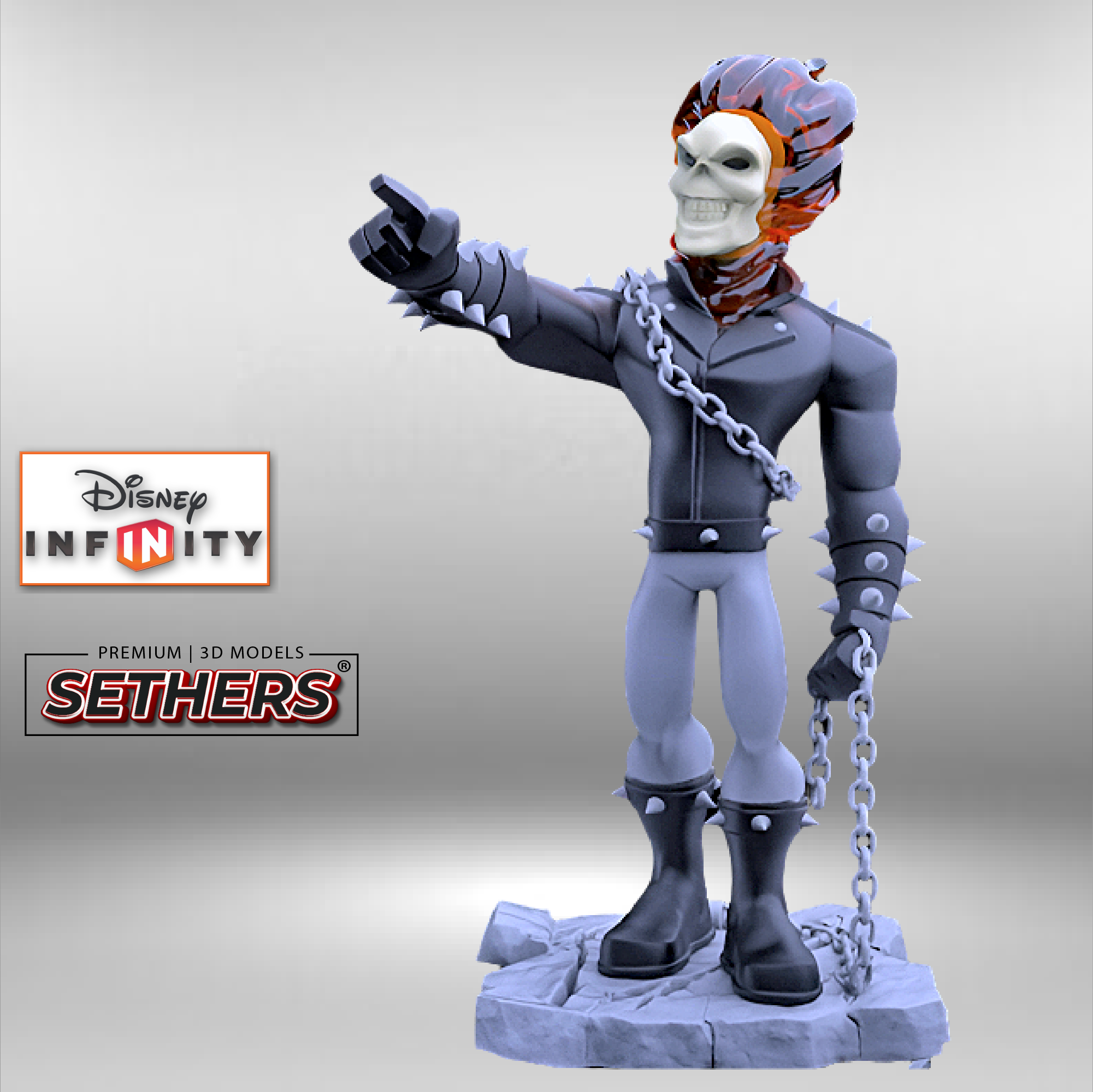 Ghost Rider Model T Ghost Rider | Disney Infinity | 3D Printer Model Files