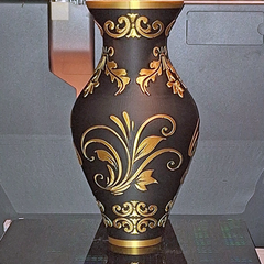 Gold Leaf Floral Vase | 3D Printer Model Files