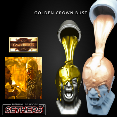 Golden Crown Bust | Game of Thrones | 3D Printer Model Files