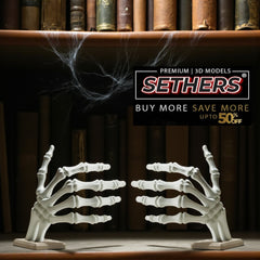 Skeleton Hand Bookstop Bookends | 3D Printing Models