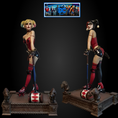 Harley Quinn | 2 Head Options| Diorama | 3D Printer Model Files