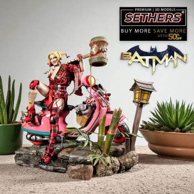Harley Quinn Ninja on Scooter | Batman | 3D Printer Model Files&nbsp;
DC Comics