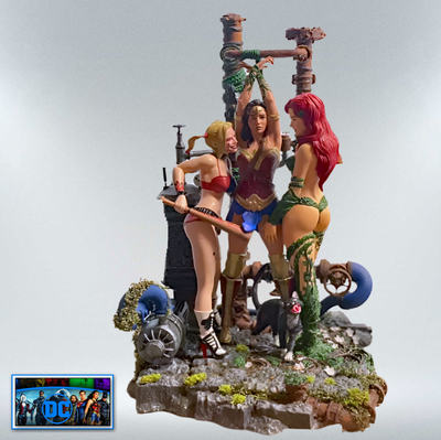 Harley Quinn Poison Ivy Wonder Woman | Diorama | 3D Printer Model Files
