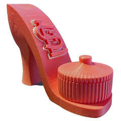 High Heel Shoe with St Louis Cardinals Logo and Dish | 3D Printer Model Files