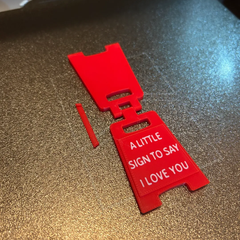 I love you Valentine's Day Sign | 3D Printer Model Files