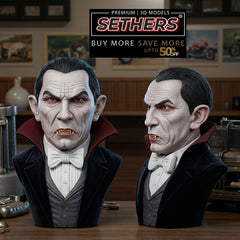 Dracula Bust | Best 3D Printer Model Files at Sethers