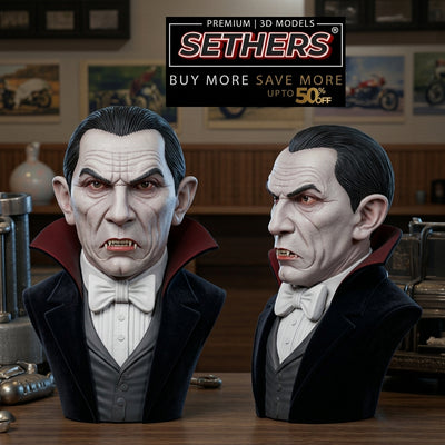 Dracula Bust | Best 3D Printer Model Files at Sethers