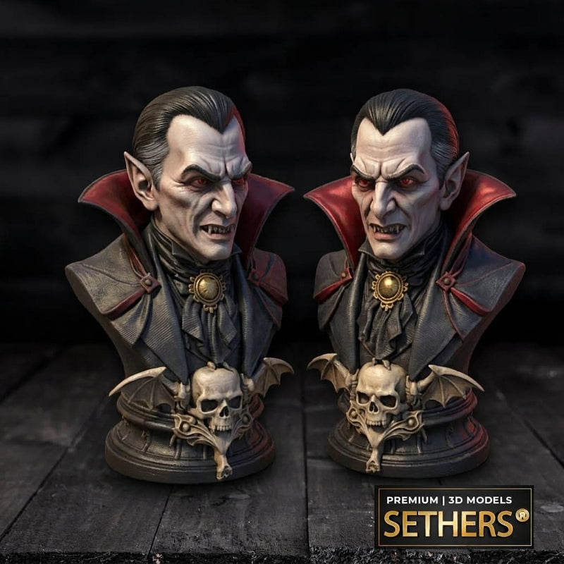 Gothic Vampire Count Dracula Bust | 3D Printing Models