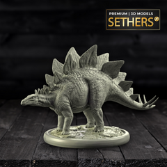 Stegosaurus Dinosaur Sculpture Diorama | 3D Printing Models