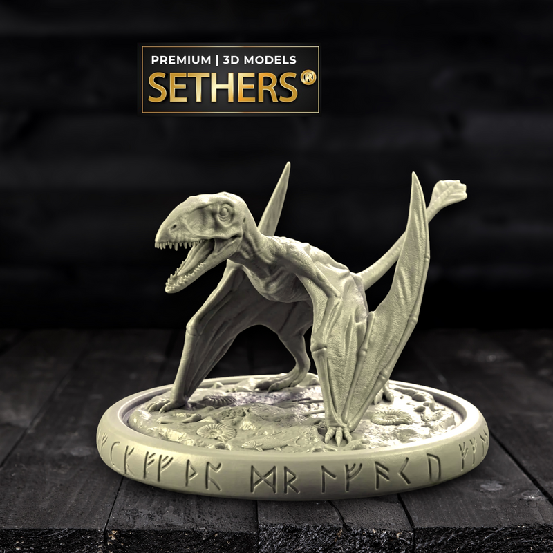 Dimorphodon Dinosaur Sculpture Diorama | 3D Printing Models