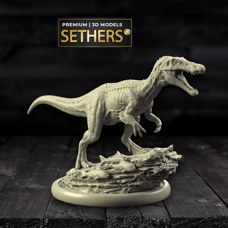 Baryonyx Dinosaur Sculpture Diorama | 3D Printing Models