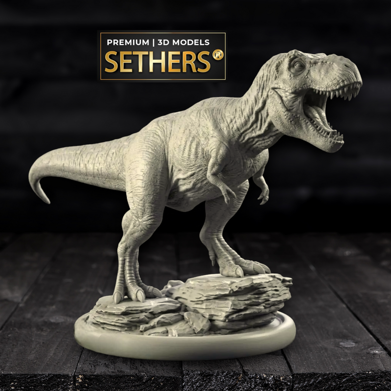 T-Rex Sculpture Diorama | 3D Printing Models