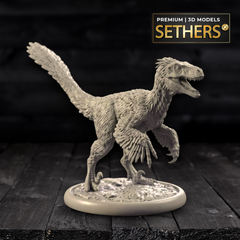 Deinonychus Dinosaur Sculpture Diorama | 3D Printing Models