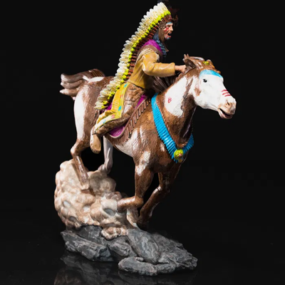 Indian on Horse Diorama Sculpture | 3D Printing Model Files
