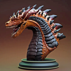 Inferno Dragon Bust | 3D Printer Model Files