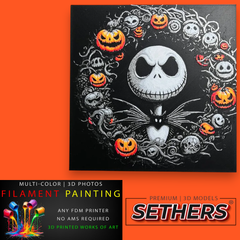 Jack Skellington Halloween | Photo Filament Painting | 3D Printer Models