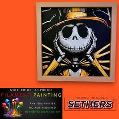 Jack Skellington Scarecrow | Photo Filament Painting | 3D Printer Models