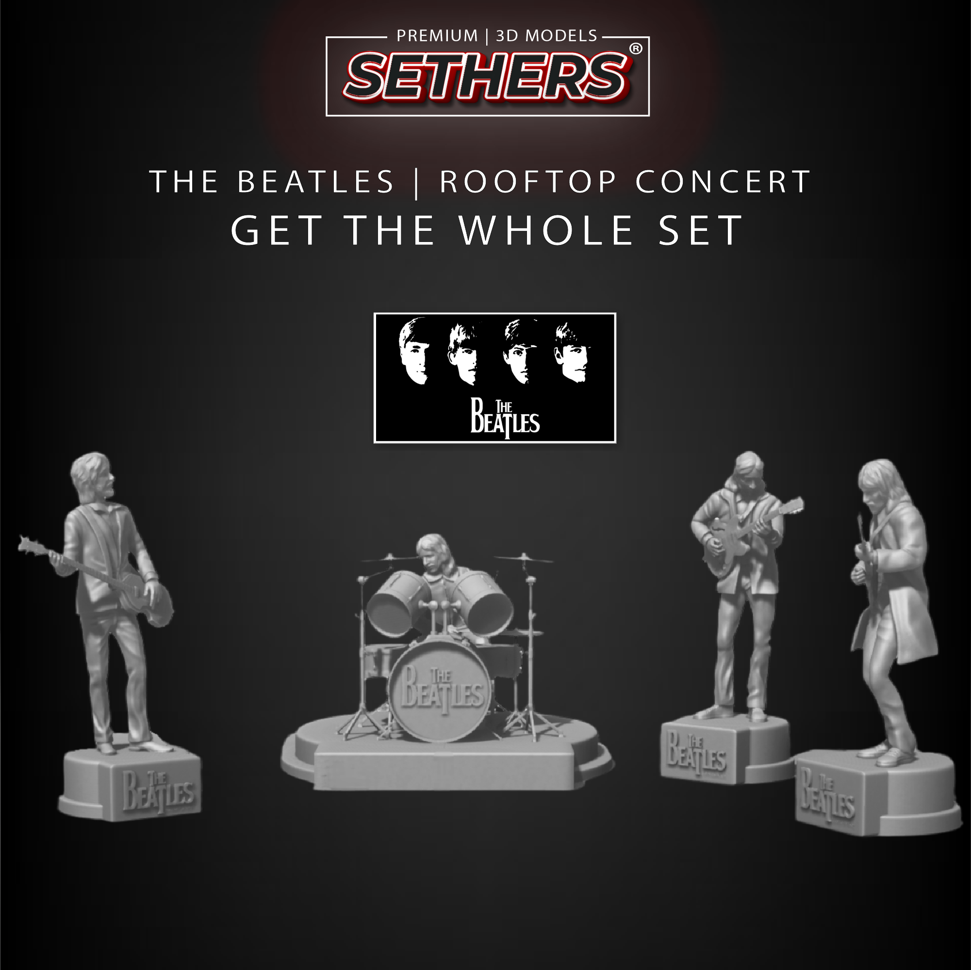 John Rooftop Concert John Lennon | Rooftop Concert | The Beatles | 3D Printer Model Files