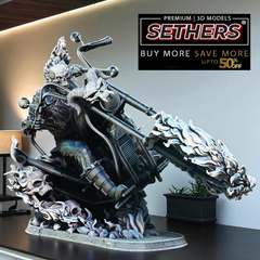 Johnny Blaze Ghost Rider Statue | Marvel Comics | 3D Printer Models