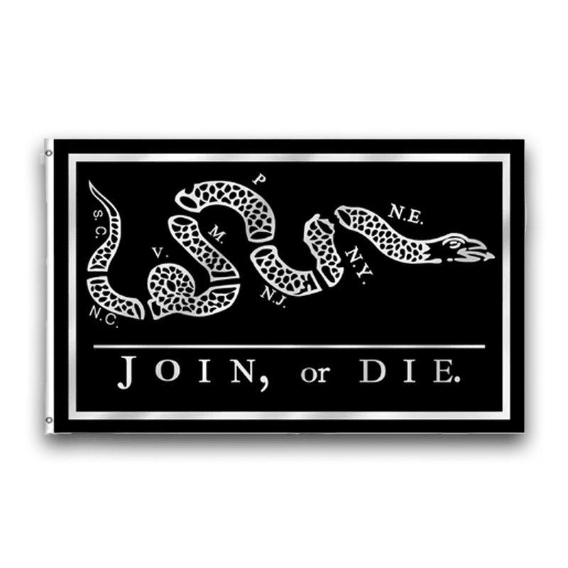 Join Or Die | Cloth American Flag | USA Made by Vets