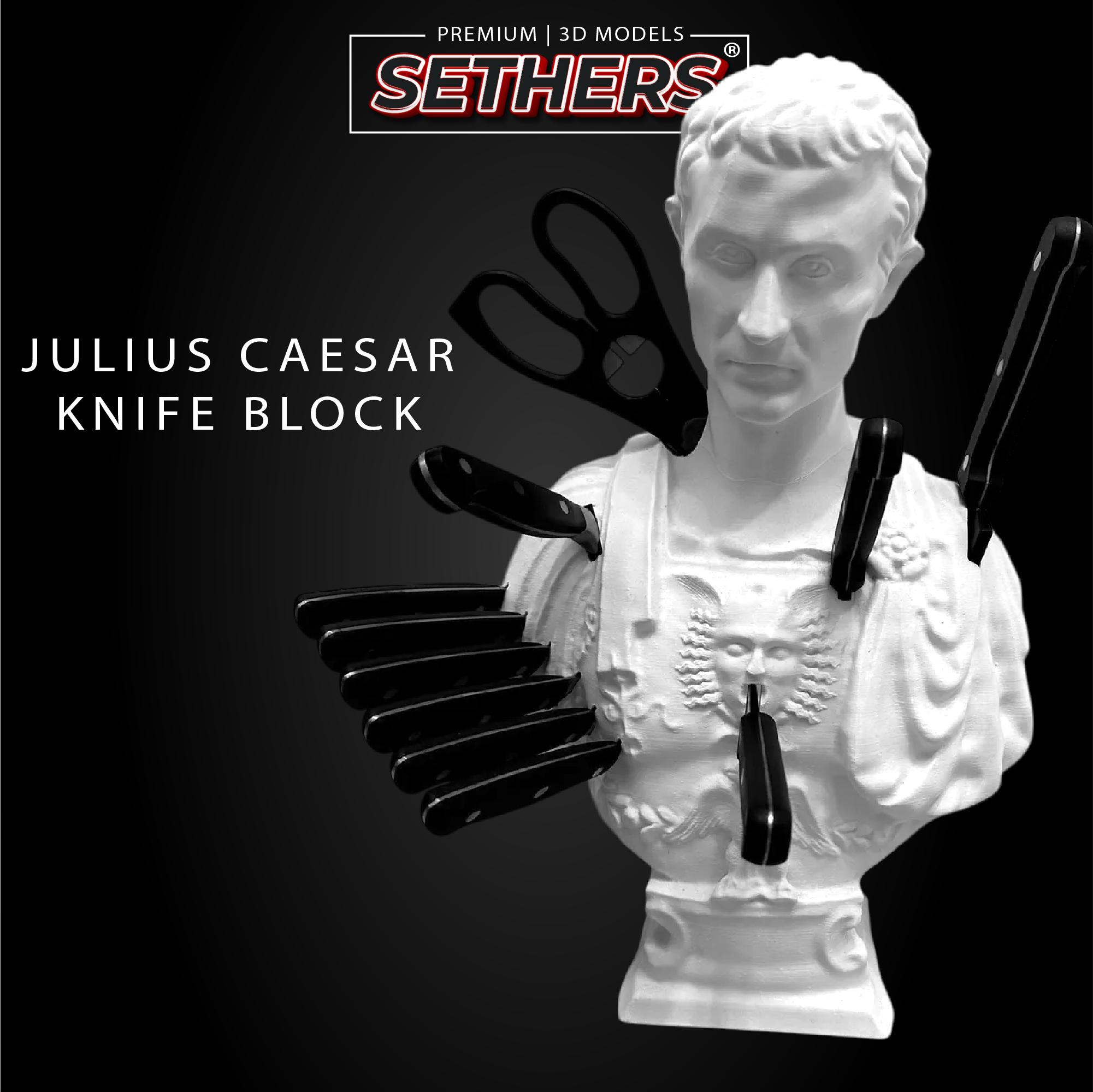 Julius Caesar Knife Block | Best 3D Printing STL Models at Sethers