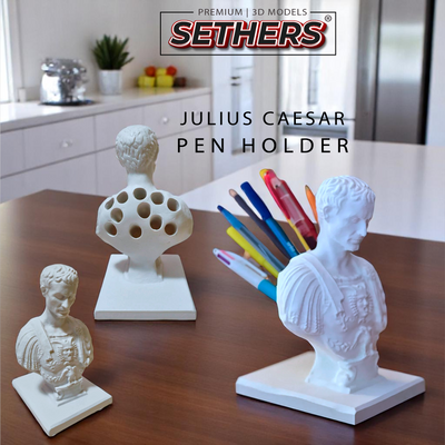 Julius Caesar Pen Holder | Best 3D Printing STL Models at Sethers