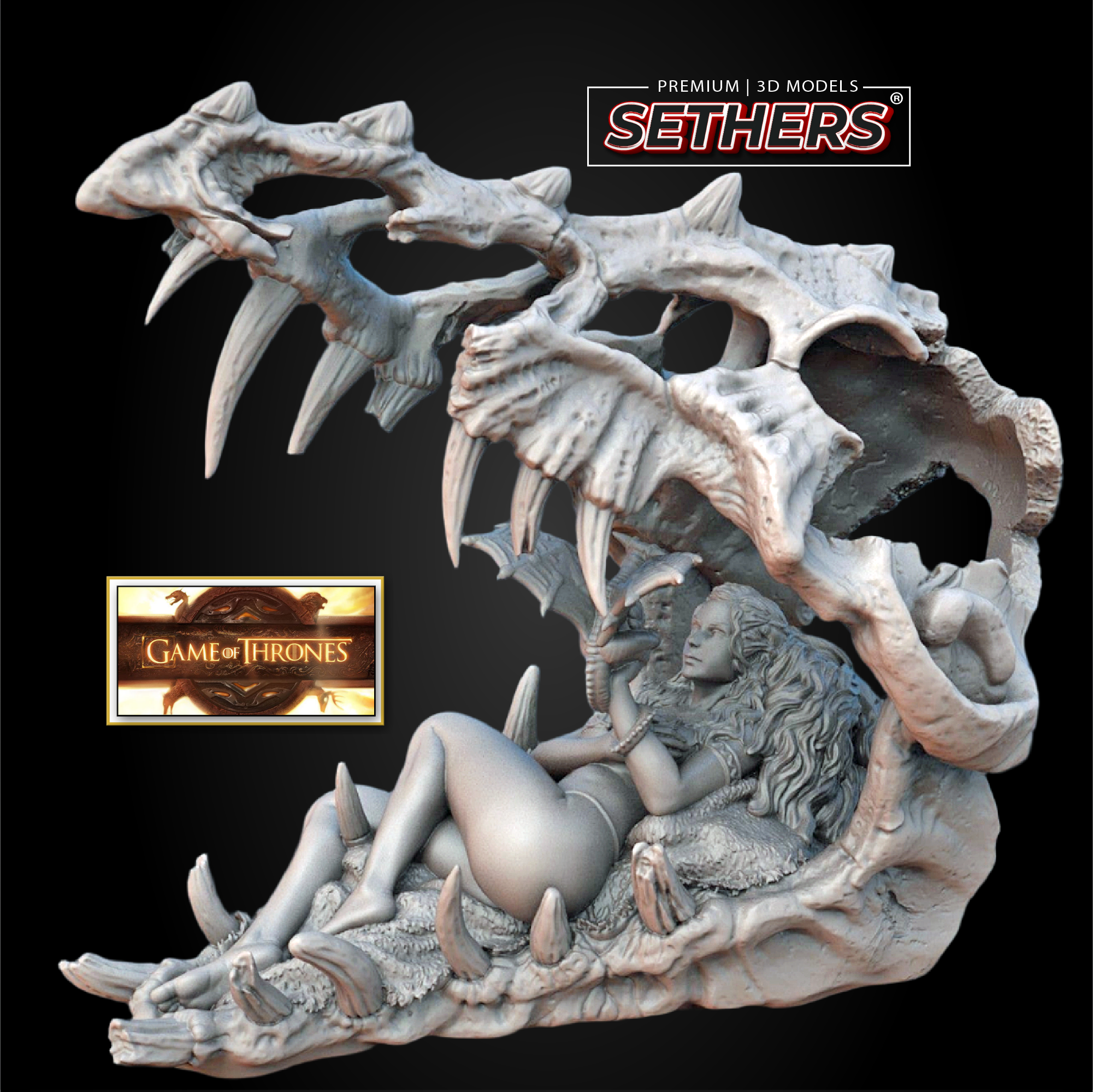 Khaleesi Daenerys Targaryen | Game of Thrones | 3D Printer Model Files Khaleesi Daenerys Targaryen | Game of Thrones | 3D Printer Model Files