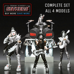 Kiss | Complete Set of 4 Figures | 3D Printing STL &nbsp;Model Files