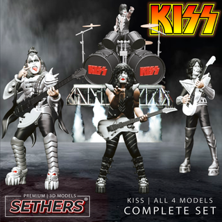 Kiss | Complete Set of 4 Figures | 3D Printing...