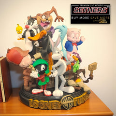 Looney Tunes Diorama Sculpture | Best 3D Printing Models