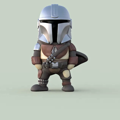 Mandalorian Star Wars Mini Figure | 3D Printer Model Files