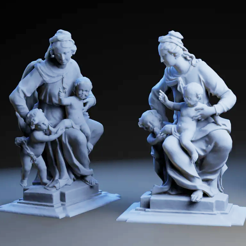 Mary Jesus and John the Baptist Statue | 3D Printer Model Files