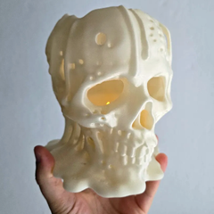 Melting Skull Tea Light Candle | 3D Printer Model Files