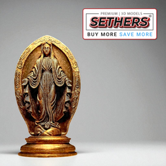 Virgin Mary Ornate Sculpture | Best 3D Printing Model Files at Sethers