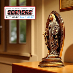 Virgin Mary Ornate Sculpture | Best 3D Printing Model Files at Sethers