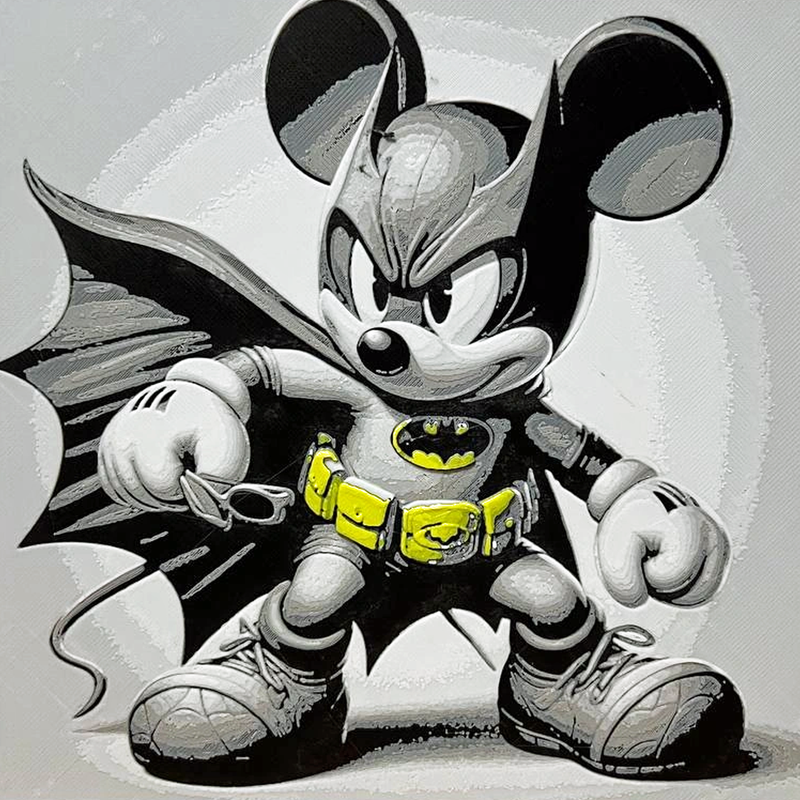 Mickey Mouse Batman | HugForge 3D Filament Painting Model File