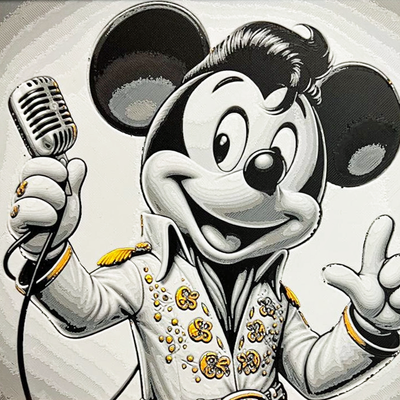 Mickey Mouse Elvis Presley | HueForge 3D Filament Painting Model File