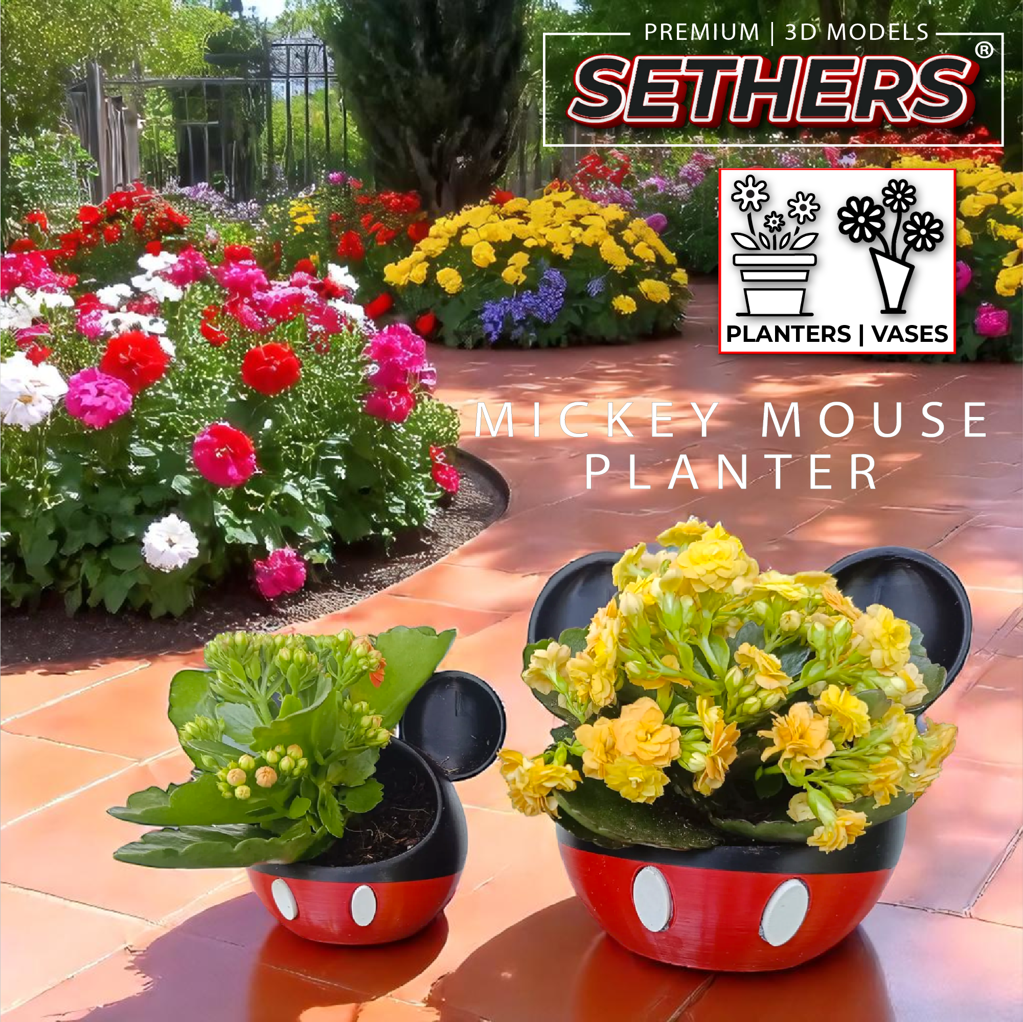 mickey mouse plant pot Mickey Mouse Planter Flower Pot