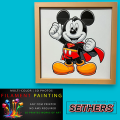 Mickey Mouse Superman | Photo Filament Painting | 3D Printer Models