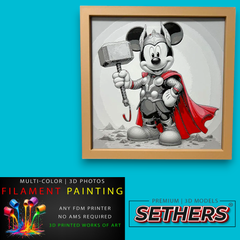 Mickey Mouse Thor | Photo Filament Painting | 3D Printer Models