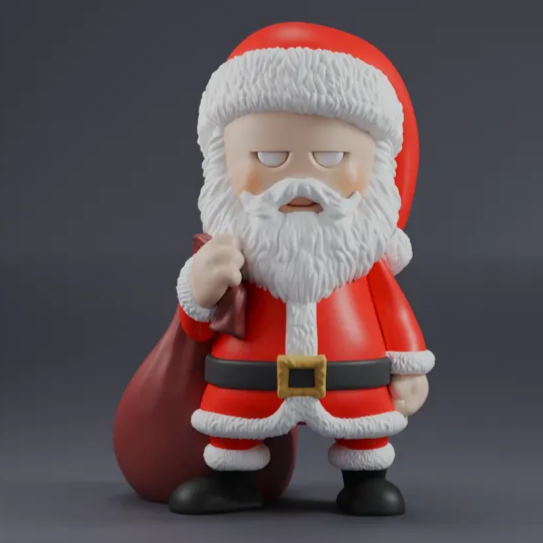 Santa Using Printer Mini Santa Claus | 3D Printer Model Files