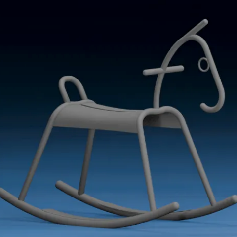 Modern Iron Rocking Horse | 3D Printer Model Files